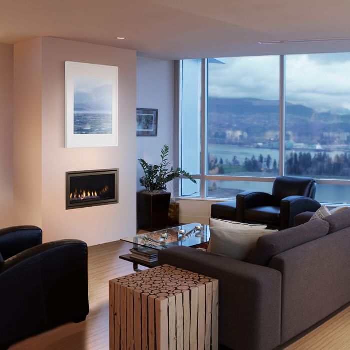 Majestic Jade Direct Vent Gas Fireplace with IntelliFire Touch Ignition System  Majestic