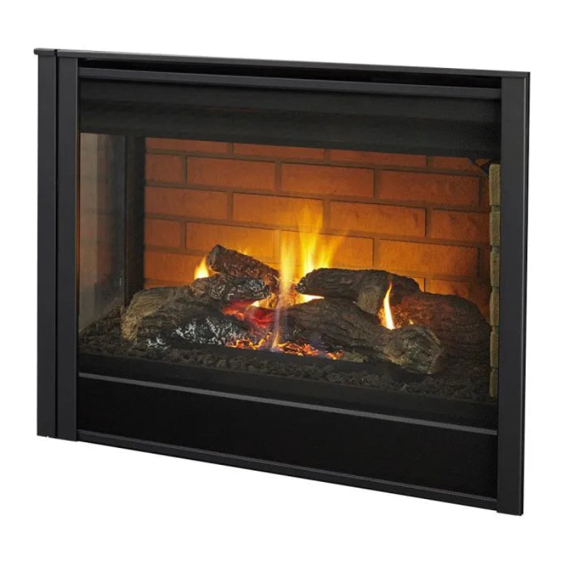 Majestic Left Corner Direct Vent Multi Sided Gas Fireplace with IntelliFire Touch Ignition