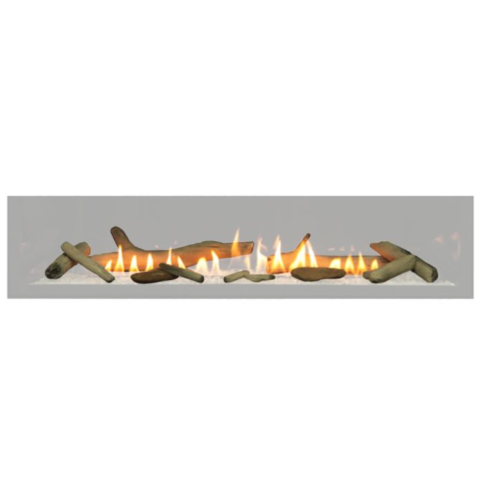 White Mountain Hearth Log Set, Ceramic Fiber with Rock Set, 22-pc., Driftwood