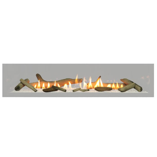 White Mountain Hearth Log Set, Ceramic Fiber with Rock Set, 22-pc., Driftwood