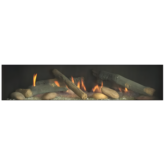 White Mountain Hearth Log Set, 7 Rustic Logs, 11 Rocks, 5 SS Coils