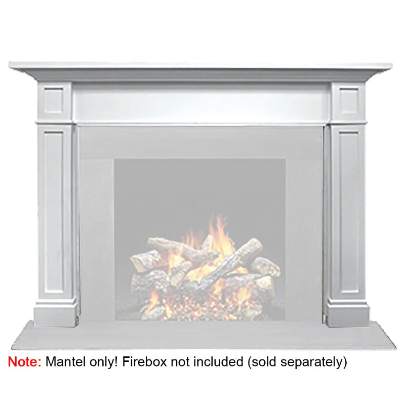 Simplifire Mantel Flush Wood Acadia Flush Mantel, Primed MDF  Fam Noble