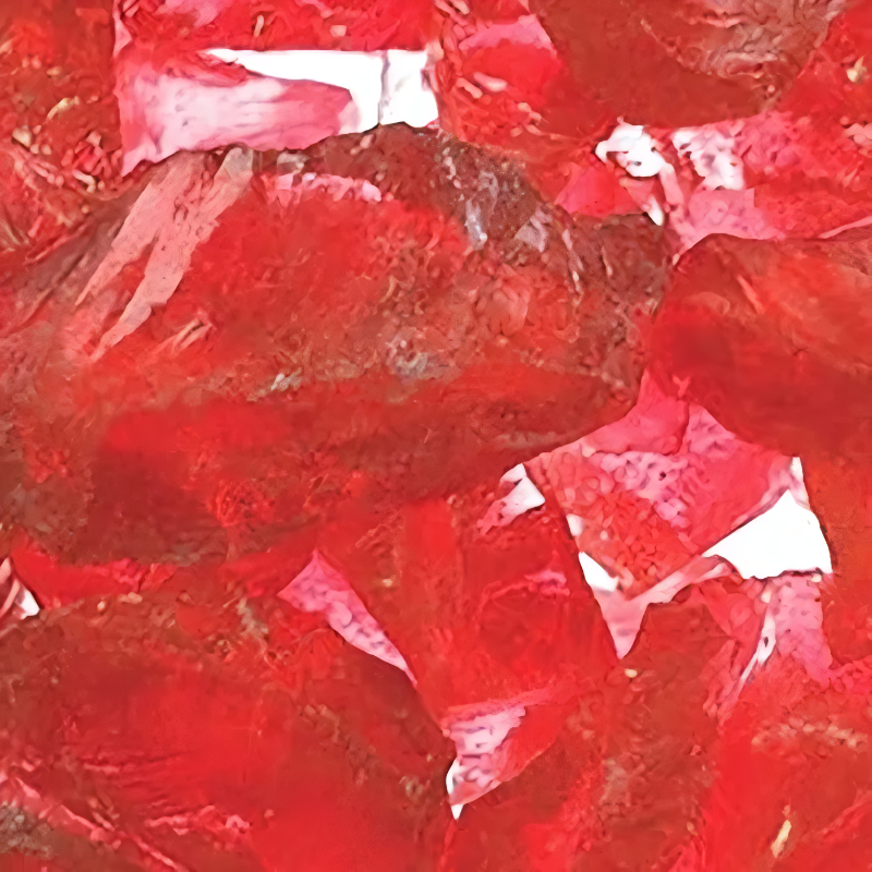 Majestic Pier 36" and See Through Crushed Glass Media Scarlet (Red)  Fam Noble