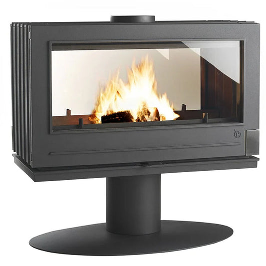 Invicta Nelson Grey (Anthracite) See-Thru Freestanding WoodStove