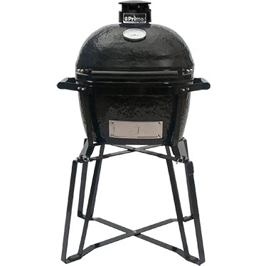 Primo Ceramic Grills Junior Oval Ceramic Charcoal All-In-One Kamado Grill Head on Wheeled Cradle