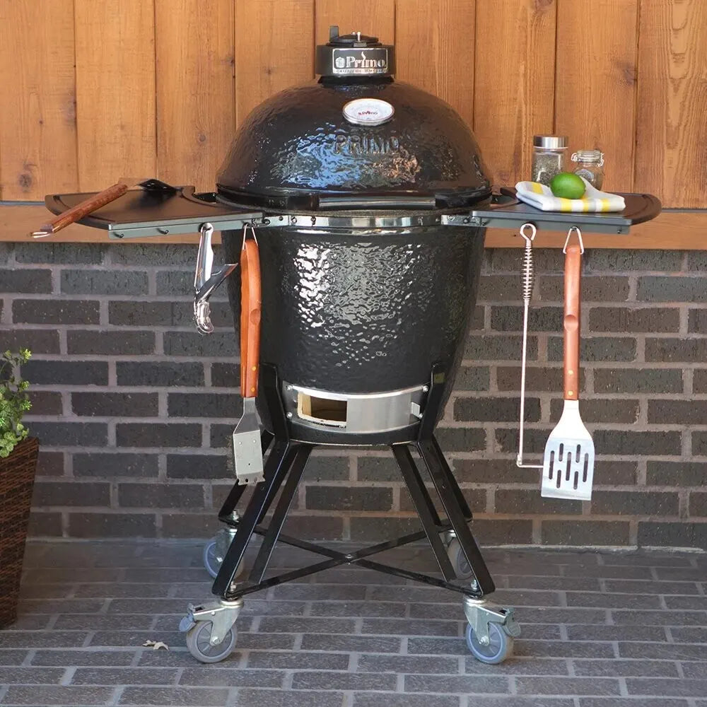 Primo Ceramic Grills Large Round Charcoal Grill/Smoker with Ash Tool & Grid Lifter  Primo Ceramic Grills