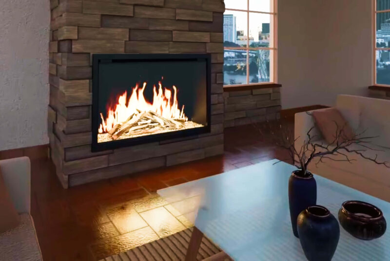 Modern Flames Orion Slim HelioVision Linear Electric Fireplace  Modern Flames