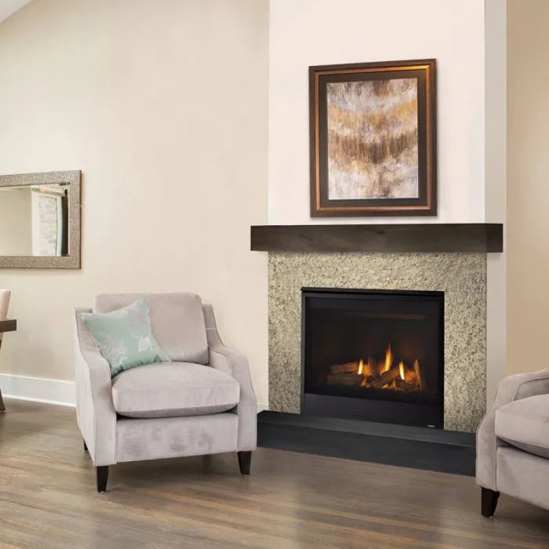 Majestic Quartz Direct Vent Fireplace with IntelliFire Touch Ignition  Majestic