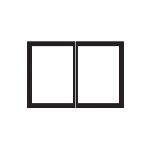 White Mountain Hearth Keystone Deluxe 34" Door Set, Black, Rectangle