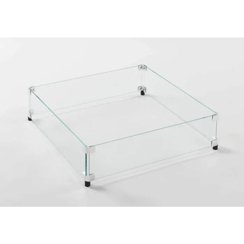 American Fyre Designs Square Glass Wind Guard  Fam Noble
