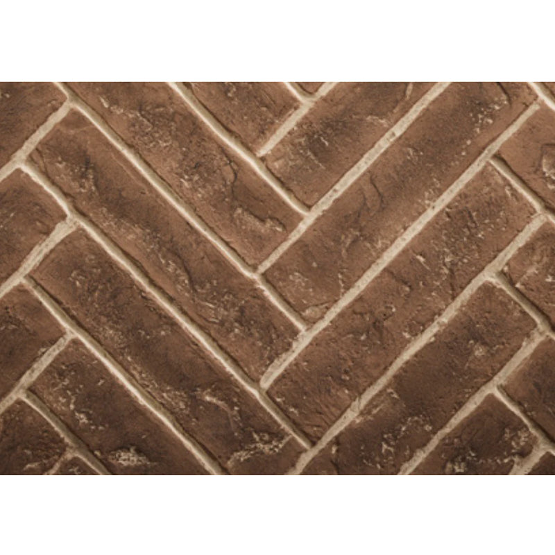 Majestic Brick Interior Panels - Herringbone - Tavern Brown  Fam Noble