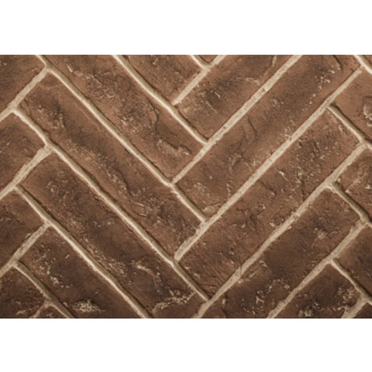 Majestic Brick Interior Panels - Herringbone - Tavern Brown