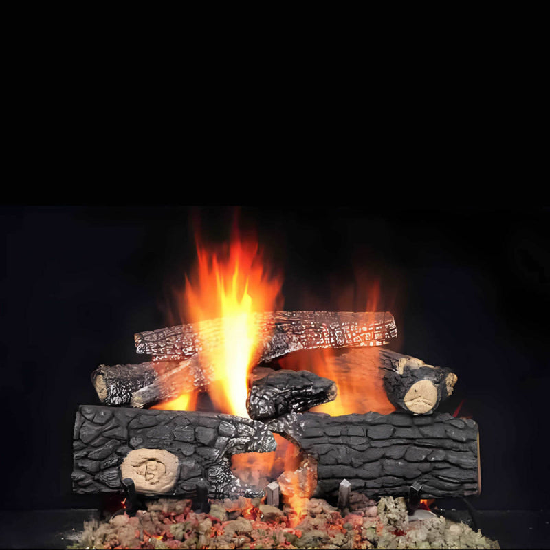 Majestic Fireside 24" Realwood Outdoor Gas Log Set Matchlight Hearth Kit  Fam Noble