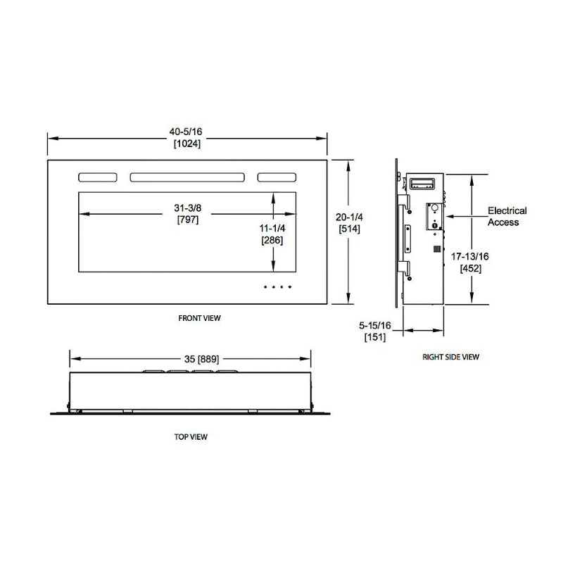 Simplifire Trim Skirt for Semi-Recessed Installations 60"  Fam Noble