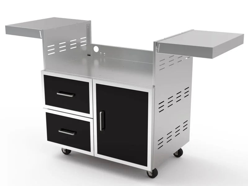 Wildfire 36" Grill Cart Black Stainless Steel Gas Grill