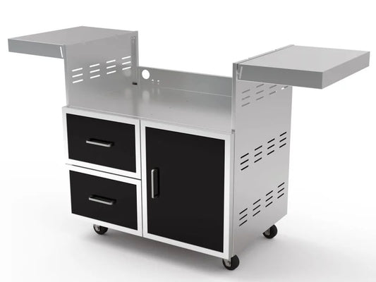 Wildfire 42" Grill Cart Black Stainless Steel Gas Grill