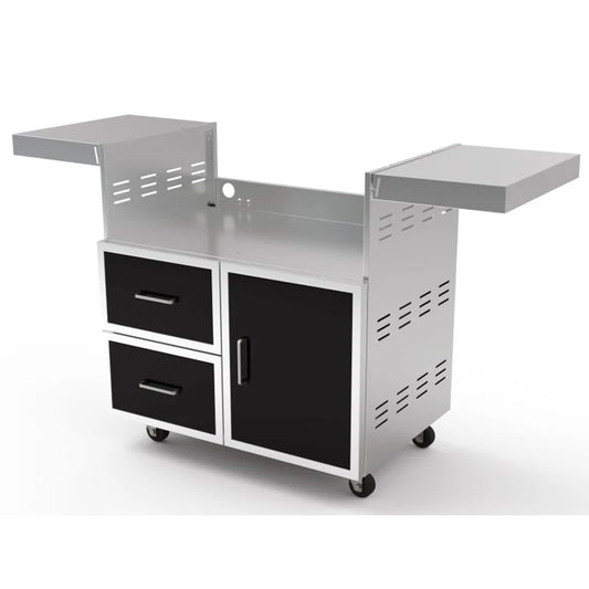 Wildfire 42" Grill Cart Black Stainless Steel Gas Grill  Fam Noble