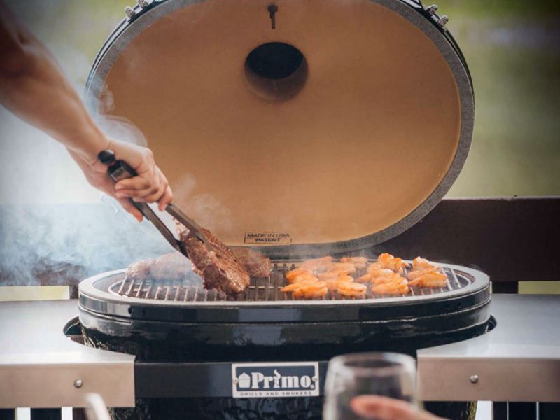 Primo Ceramic Grills Oval XL 4000 Series Charcoal Grill/Smoker  Primo Ceramic Grills